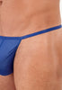 Close-up view of a men model wearing HO blue  G-String