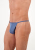 General view of a men model wearing HO midblue  G-String