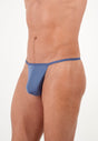 General view of a men model wearing HO midblue  G-String