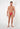 Full-body view of a men model wearing HO red  G-String