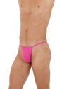 Back view of a men model wearing HO pink  G-String