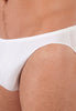 Close-up view of a men model wearing HO white  Micro Briefs
