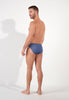 General view of a men model wearing HO midblue  Micro Briefs