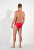 General view of a men model wearing HO red  Micro Briefs