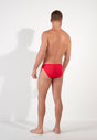 General view of a men model wearing HO red  Micro Briefs