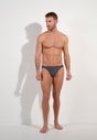 Full-body view of a men model wearing HO anthrazit  Micro Briefs