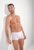 Front view of a men model wearing HO white  Trunk