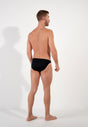 General view of a men model wearing HO black cotton Comfort Micro Briefs