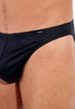 Close-up view of a men model wearing HO navy cotton Comfort Micro Briefs