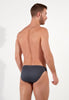 Back view of a men model wearing HO grey cotton Comfort Micro Briefs