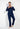 Full-body view of a men model wearing HO navy cotton Long Sleepwear