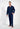 General view of a men model wearing HO navy cotton Long Sleepwear