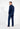 General view of a men model wearing HO navy cotton Long Sleepwear