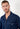 Close-up view of a men model wearing HO navy cotton Long Sleepwear