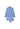 Front cutout view of HO light blue cotton Long Sleepwear