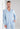 Front view of a men model wearing HO light blue cotton Long Sleepwear