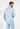 Back view of a men model wearing HO light blue cotton Long Sleepwear