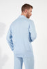 Back view of a men model wearing HO light blue cotton Long Sleepwear