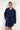 General view of a men model wearing HO navy cotton Robe