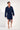 General view of a men model wearing HO navy cotton Robe
