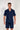 Front view of a men model wearing HO navy cotton Short Sleepwear