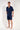 Full-body view of a men model wearing HO navy cotton Short Sleepwear