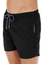 Close-up view of a men model wearing HO black  Beach Boxer