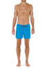 Full-body view of a men model wearing HO turquoise  Beach Boxer