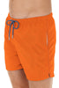 Close-up view of a men model wearing HO orange  Beach Boxer