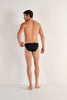 General view of a men model wearing HO black  Swim Micro Briefs