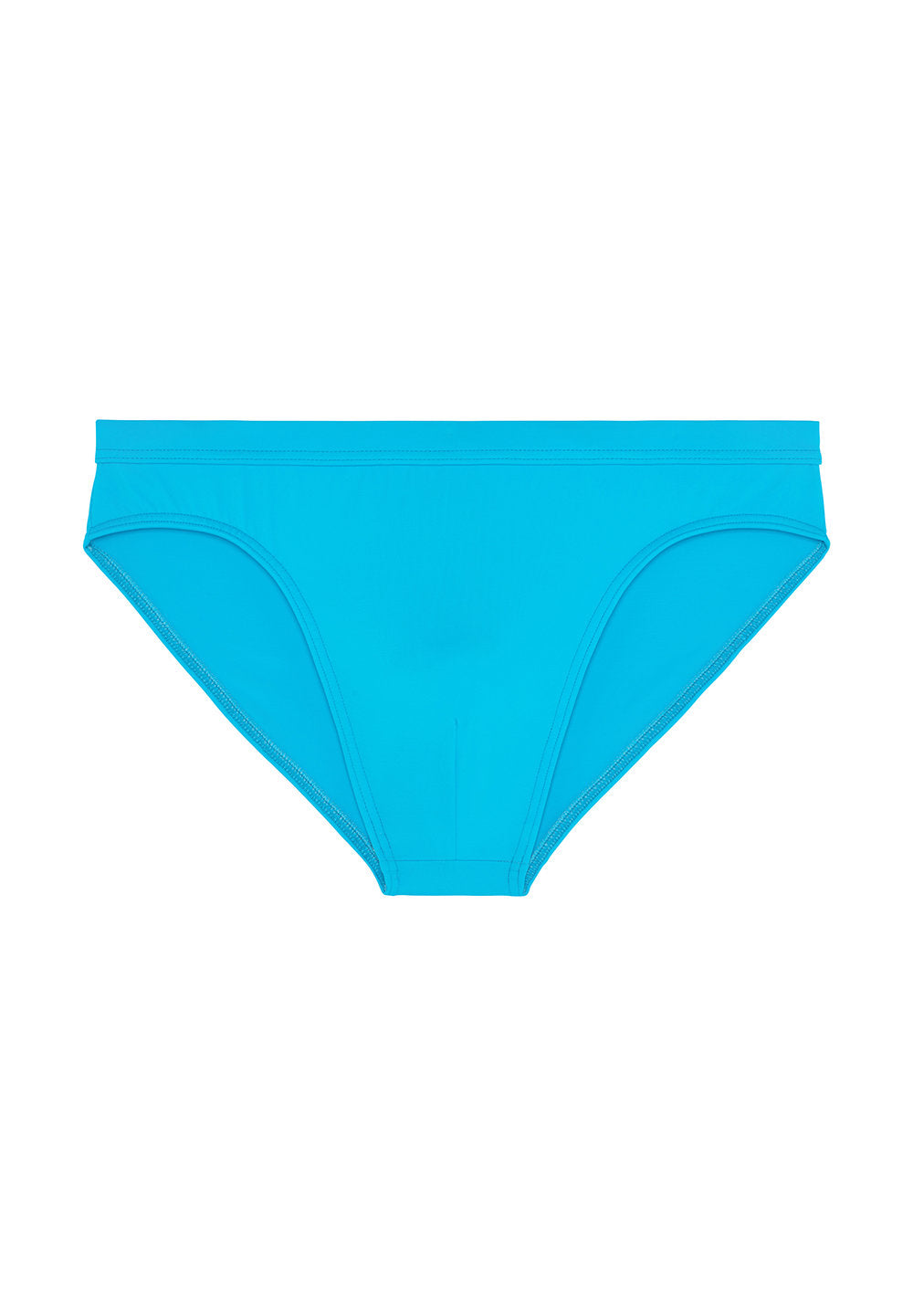Front cutout view of HO turquoise  Swim Mini Briefs