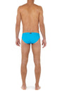 General view of a men model wearing HO turquoise  Swim Mini Briefs