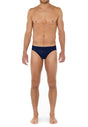 Full-body view of a men model wearing HO navy  Swim Mini Briefs