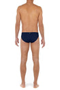 General view of a men model wearing HO navy  Swim Mini Briefs
