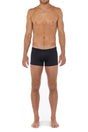 General view of a men model wearing HO black  Swim Shorts