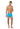 Full-body view of a men model wearing HO turquoise  Swim Shorts