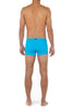 General view of a men model wearing HO turquoise  Swim Shorts