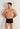 Front view of a men model wearing HO black modal/viscose/tencel Boxer Briefs HO1