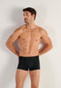 Front view of a men model wearing HO black modal/viscose/tencel Boxer Briefs HO1