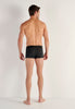 General view of a men model wearing HO black modal/viscose/tencel Boxer Briefs HO1