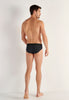 General view of a men model wearing HO black modal/viscose/tencel Briefs HO1