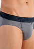 Close-up view of a men model wearing HO navy modal/viscose/tencel Briefs HO1