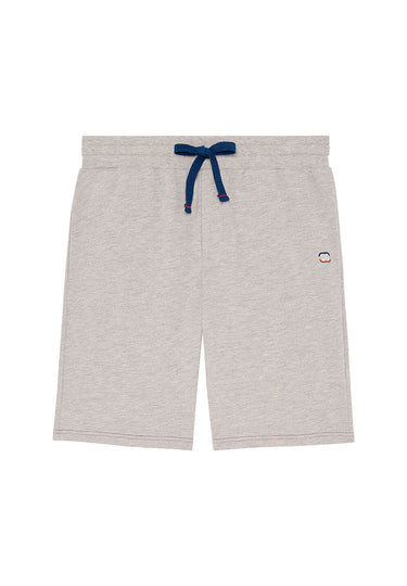 Front cutout view of HO grey mélange cotton Sweat Shorts
