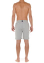 General view of a men model wearing HO grey mélange cotton Sweat Shorts