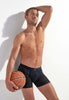 General view of a men model wearing HO black  Boxer Briefs
