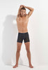 Full-body view of a men model wearing HO black  Boxer Briefs