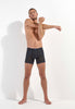 General view of a men model wearing HO black  Boxer Briefs