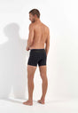 General view of a men model wearing HO black  Boxer Briefs