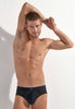 Front view of a men model wearing HO black  Mini Briefs