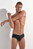 General view of a men model wearing HO black  Mini Briefs